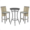 Ver imagem 1 de Mesa Bistrô com 2 Banquetas Roma Preta Corda Náutica 3 Trama Rami