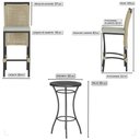 Ver imagem 2 de Mesa Bistrô com 2 Banquetas Roma Preta Corda Náutica 3 Trama Rami