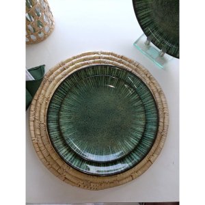 Prato de Sobremesa Tunisia Verde 21cm - Alleanza
