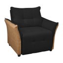 Ver imagem 1 de Cadeira Decorativa Poltrona Boston para Sala Bouclé e Corino:preto