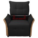 Ver imagem 5 de Cadeira Decorativa Poltrona Boston para Sala Bouclé e Corino:preto