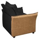 Ver imagem 3 de Cadeira Decorativa Poltrona Boston para Sala Bouclé e Corino:preto