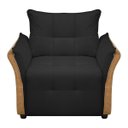 Ver imagem 6 de Cadeira Decorativa Poltrona Boston para Sala Bouclé e Corino:preto