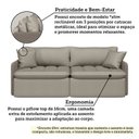 Ver mais imagens de Sofá Cama Retrátil e Reclinável 3 Lugares Bipartido 234cm Belmopã Yescasa