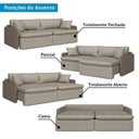 Ver imagem 7 de Sofá Cama Retrátil e Reclinável 3 Lugares Bipartido 234cm Belmopã Yescasa