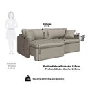 Ver imagem 4 de Sofá Cama Retrátil e Reclinável 3 Lugares Bipartido 234cm Belmopã Yescasa
