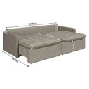 Ver imagem 5 de Sofá Cama Retrátil e Reclinável 3 Lugares Bipartido 234cm Belmopã Yescasa