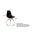 Ver imagem 7 de Mesa de Jantar Eiffel com 4 Cadeiras, MDF, Branco, 120cm, Design Moderno, Pés em Madeira, para Sala