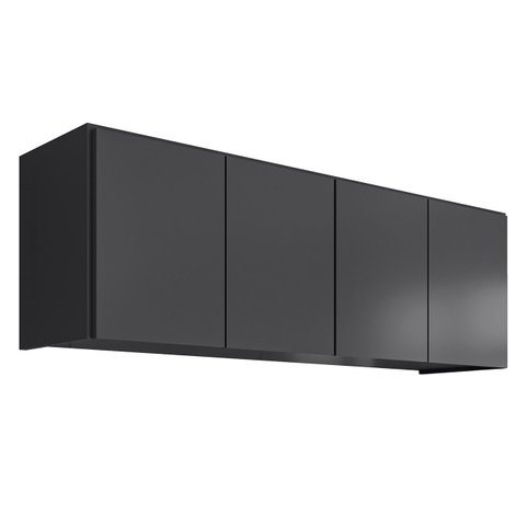 Armário Aéreo Multiuso Lavanderia 118cm Monna Grafite Z34 - Mpozenato