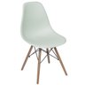 Cadeira Eames Eiffel Dsw Polipropileno Base Madeira:verde Claro - 1
