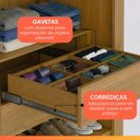 Ver imagem 7 de Guarda Roupas Casal Ripado 2 Portas de Correr 4 Gavetas Vitta