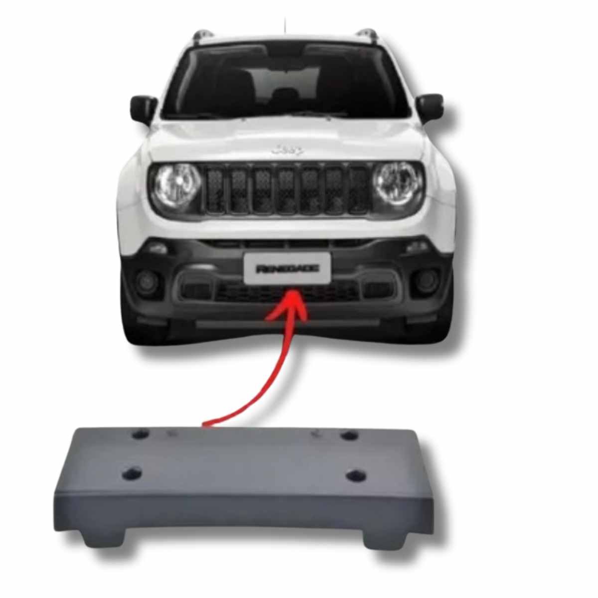 Suporte de Placa Jeep Renegade 2015 a 2021 Original Mopar Jeep Mopar Renagde - 2