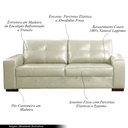 Ver imagem 3 de Sofá Decorativo 2 Lugares Turim 150cm Couro Tiza G58 - Gran Belo