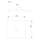 Ver imagem 3 de Ducha Chuveiro Quadrada 20x20 Slim Ultra Fina Dourado Escovado Metal Premium Luxo