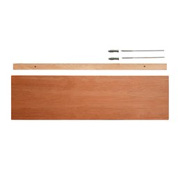 Prateleira 80cm Verniz Mel Madeira Maciça com Suporte Invisivel - 6