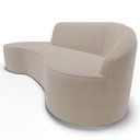 Ver imagem 4 de Sofá 4 Lugares Curvo Living Firenze Direito D02 Veludo Champagne 280cm C-68 - Lyam