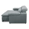 Sofa Retratil Reclinavel 2 Lugares 1,80m Crystal Veludo Cinza Lansofbr Lansof Brasil - 4