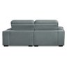 Sofa Retratil Reclinavel 2 Lugares 1,80m Crystal Veludo Cinza Lansofbr Lansof Brasil - 5