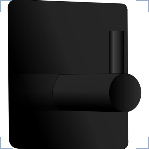 Gancho Cabide de Parede Metal Autoadesivo Quadrado Preto:preto