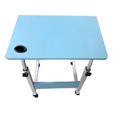 Mesa Mesinha Lateral Cama Multiuso Notebook Café Porta Copo:azul