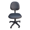 Cadeira de Escritório Executiva, Base Giratória, Tecido Courvim Cor Grafite - 1