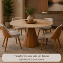 Ver imagem 4 de Kit 2 Cadeira Jantar Jade Linho Bege Courino Marrom Estofada