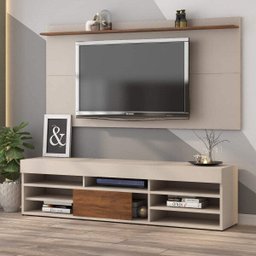 Rack com Painel para TV até 55 Polegadas Twin Espresso Móveis - 1