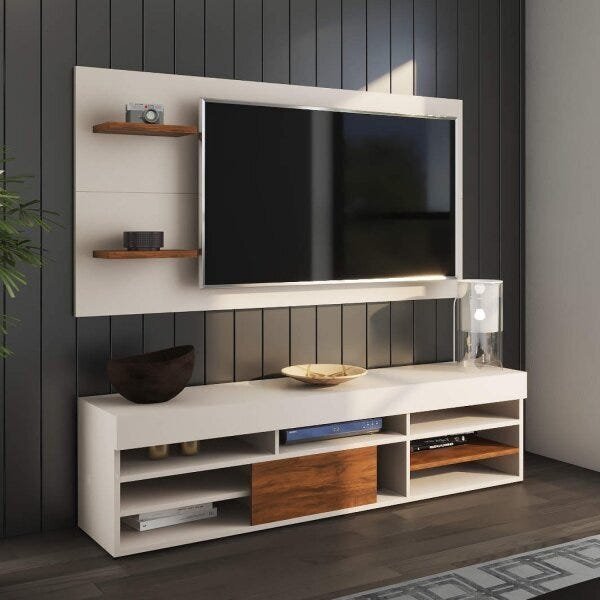 Rack com Painel para TV até 55 Polegadas Amanda | MadeiraMadeira