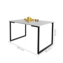 Ver imagem 3 de Mesa de Jantar Steel Estilo Industrial Pés de Aço 120x80cm Preto/branco