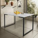 Ver imagem 2 de Mesa de Jantar Steel Estilo Industrial Pés de Aço 120x80cm Preto/branco