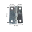 Ver imagem 3 de Dobradiça Porta Zincada Caixa 24 Peças - 2" 50mm Ferca