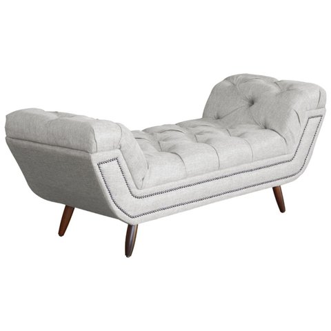 Recamier Sofá Divã Namoradeira Sienna 140 Cm Casal Linho