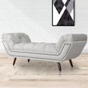 Ver imagem 2 de Recamier Sofá Divã Namoradeira Sienna 140 Cm Casal Linho