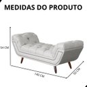 Ver imagem 6 de Recamier Sofá Divã Namoradeira Sienna 140 Cm Casal Linho