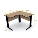 Ver imagem 2 de MESA EM L P/ ESCRITÓRIO 120X120 PANDIN MAXXI - NATURALLE/PRETO ETP1212