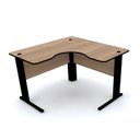 Ver imagem 1 de MESA EM L P/ ESCRITÓRIO 120X120 PANDIN MAXXI - NATURALLE/PRETO ETP1212