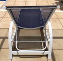 Ver imagem 4 de Kit 2 Cadeiras Espreguiçadeiras Piscina Jardim Aluminio Tela azul Marinho