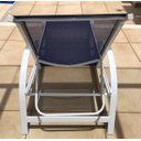 Ver imagem 4 de Kit 2 Cadeiras Espreguiçadeiras Piscina Jardim Aluminio Tela azul Marinho