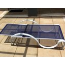 Ver imagem 3 de Kit 2 Cadeiras Espreguiçadeiras Piscina Jardim Aluminio Tela azul Marinho