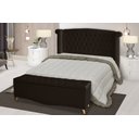 Ver imagem 2 de Kit de Quarto Cabeceira de Cama Box e Calçadeira Baú Toquio Casal Queen 160 Cm Suede Marrom Ec Móvei
