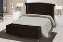 Ver imagem 2 de Kit de Quarto Cabeceira de Cama Box e Calçadeira Baú Toquio Casal Queen 160 Cm Suede Marrom Ec Móvei