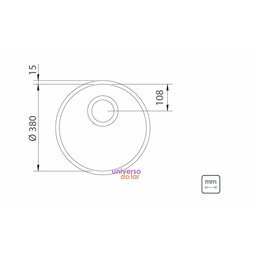 Cuba de Embutir Tramontina Luna em Aço Inox Polido 38 Cm Aço Inox - 2