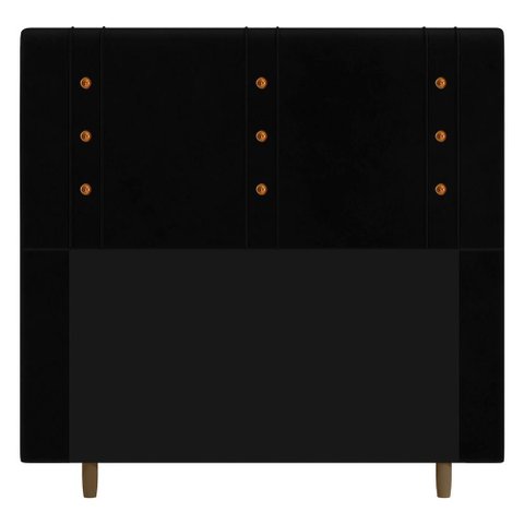 Cabeceira Cama Box Casal Roma 140cm Corano Preto
