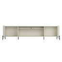 Ver imagem 3 de Rack para Sala 260cm com 4 Portas Brise Pés Metal 100% Mdf Cor:luna com Dourado