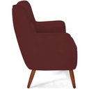 Ver mais imagens de Kit 02 Poltronas Decorativa Fixa Pés de Madeira Isabella D02 Veludo Marsala C-278 - Lyam Decor