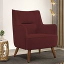 Ver imagem 2 de Kit 02 Poltronas Decorativa Fixa Pés de Madeira Isabella D02 Veludo Marsala C-278 - Lyam Decor