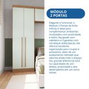 Ver imagem 7 de Guarda-Roupa Modulado 2 Portas 3 Gavetas com Cabideiro Infinity Marrom/Cedro/Pistache Line
