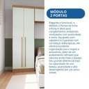 Ver imagem 7 de Guarda-Roupa Modulado 2 Portas 3 Gavetas com Cabideiro Infinity Marrom/Cedro/Pistache