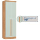 Ver imagem 6 de Guarda-Roupa Modulado 2 Portas 3 Gavetas com Cabideiro Infinity Marrom/Cedro/Pistache