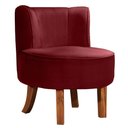 Ver imagem 4 de Cadeira Decorativa Oliva Via Encanto Veludo Bordô